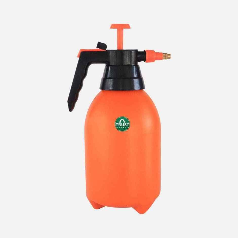 TrustBasket 2 L Premium Pressure Sprayer | Spray Bottle for Plants & Garden Use - Orange
