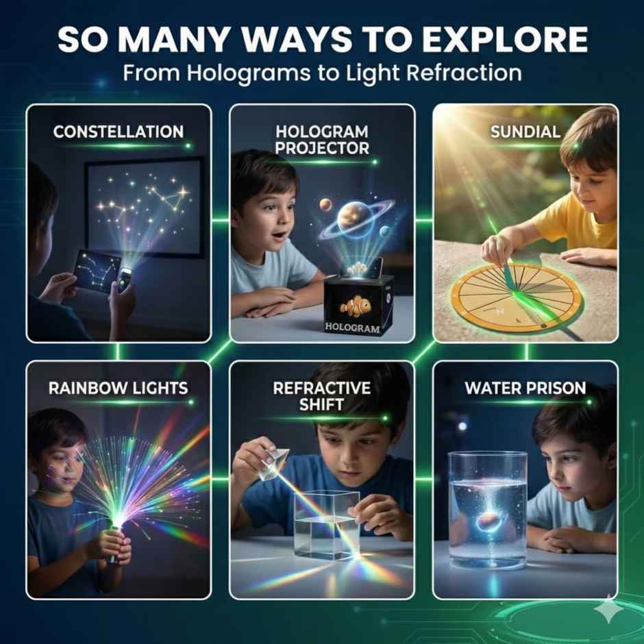 Physics Wallah Light Shadow & Optical Instrument Kit | Multicolor