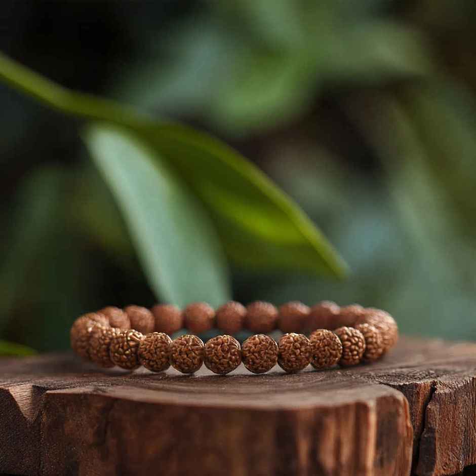 Astrotalk 5 Mukhi Rudraksha Bracelet for Spiritual Wear | Pack of 1