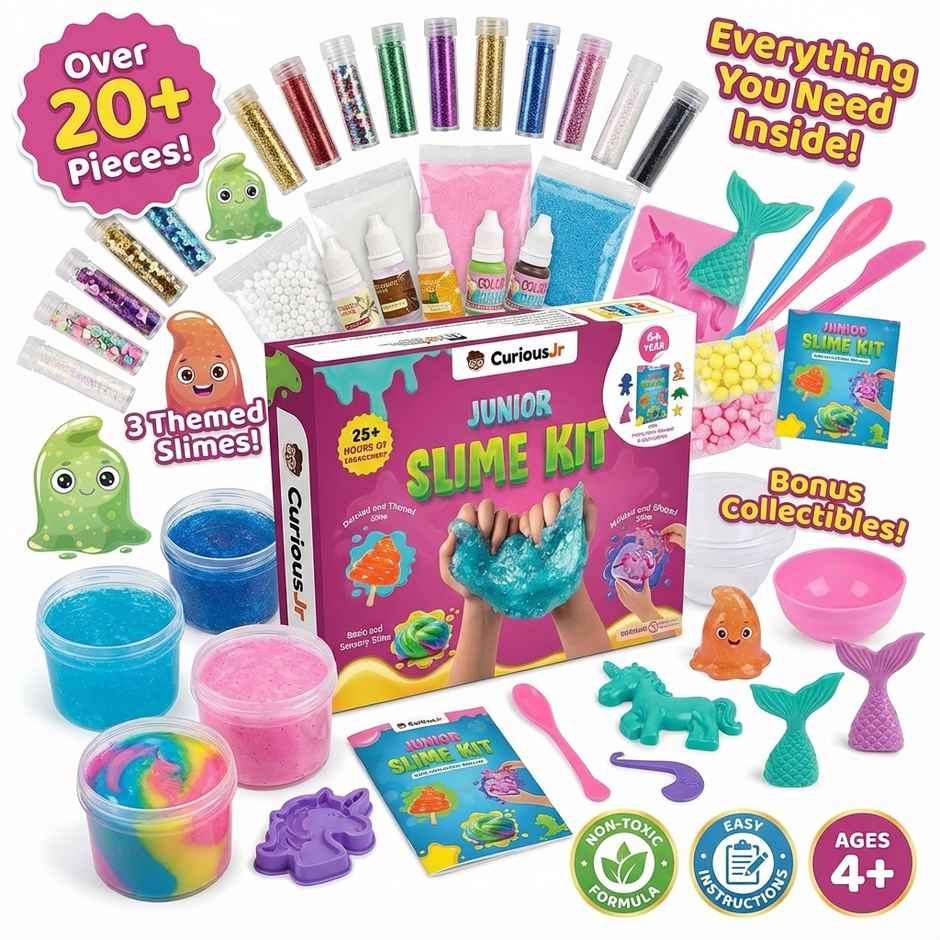 Physics Wallah Slime Kit for Kids | Age 4 - 14 Years | Mermaid-Unicorn-Dinosaurs-Slime Kit And More