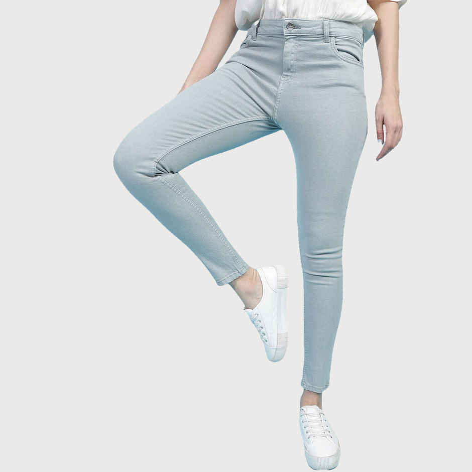 Freehand Women's Casual Skinny Fit Jeans | Green - 32