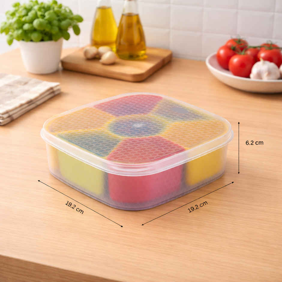 Zedak Multipurpose Masala and Spice Box | Plastic | Multicolor - 1 pc