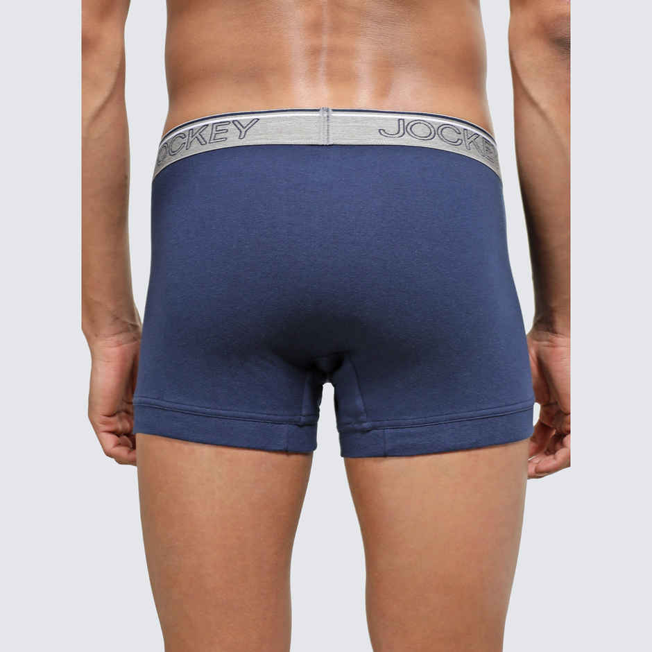 Jockey 8015 Men's Super Combed Cotton Rib Underwear Solid Trunk|Ultrasoft Waistband | Navy-XL
