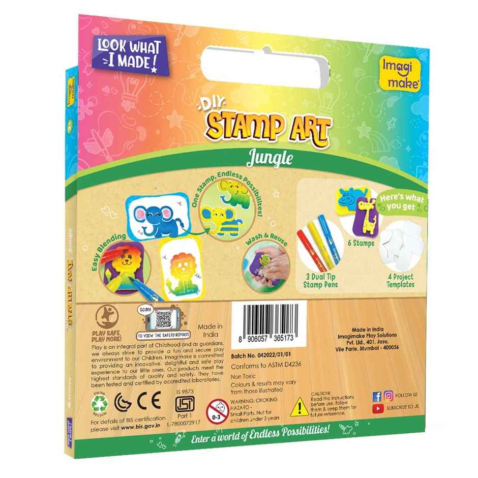 Imagimake DIY Stamp Art - Jungle Art & Craft Kit | Toys Gifting for Kids (3+ Years)