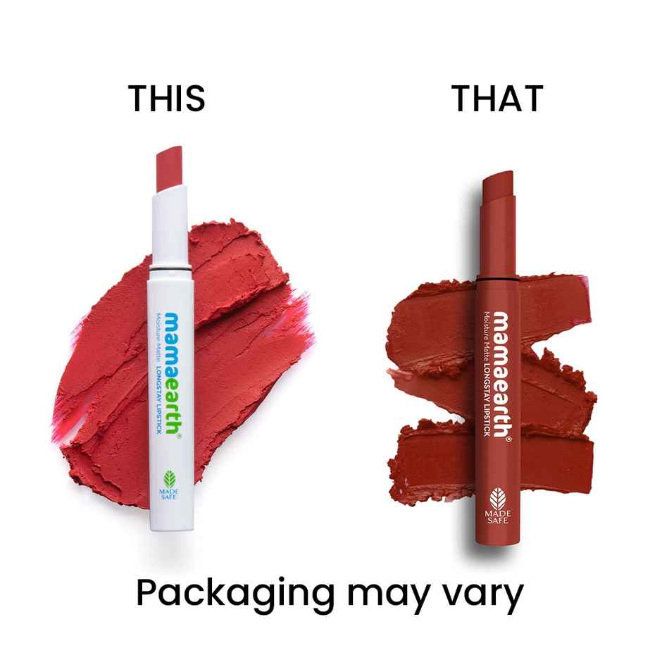 Mamaearth Moisture Matte Longstay Lipstick With Avocado Oil & Vitamin E - Citrus Nude