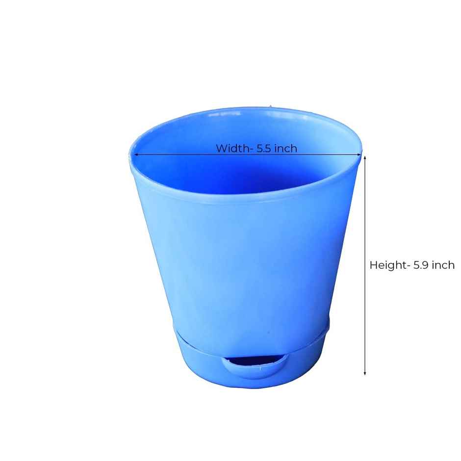 Cylindrical Plastic Plant Pot | 5.5 x 5.9 inch | Multicolour