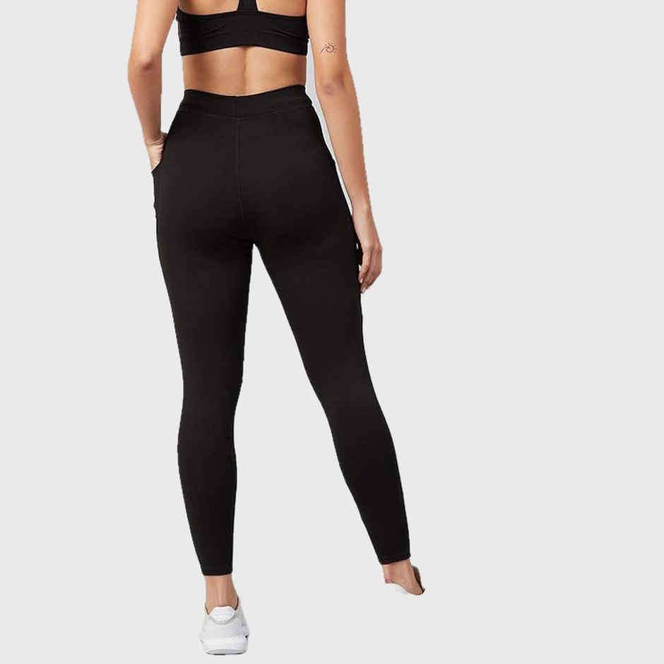 Blinkin Women's Gym Pants & Tights - Black | Stretchable | With Mesh Insert & Side Pockets | XL