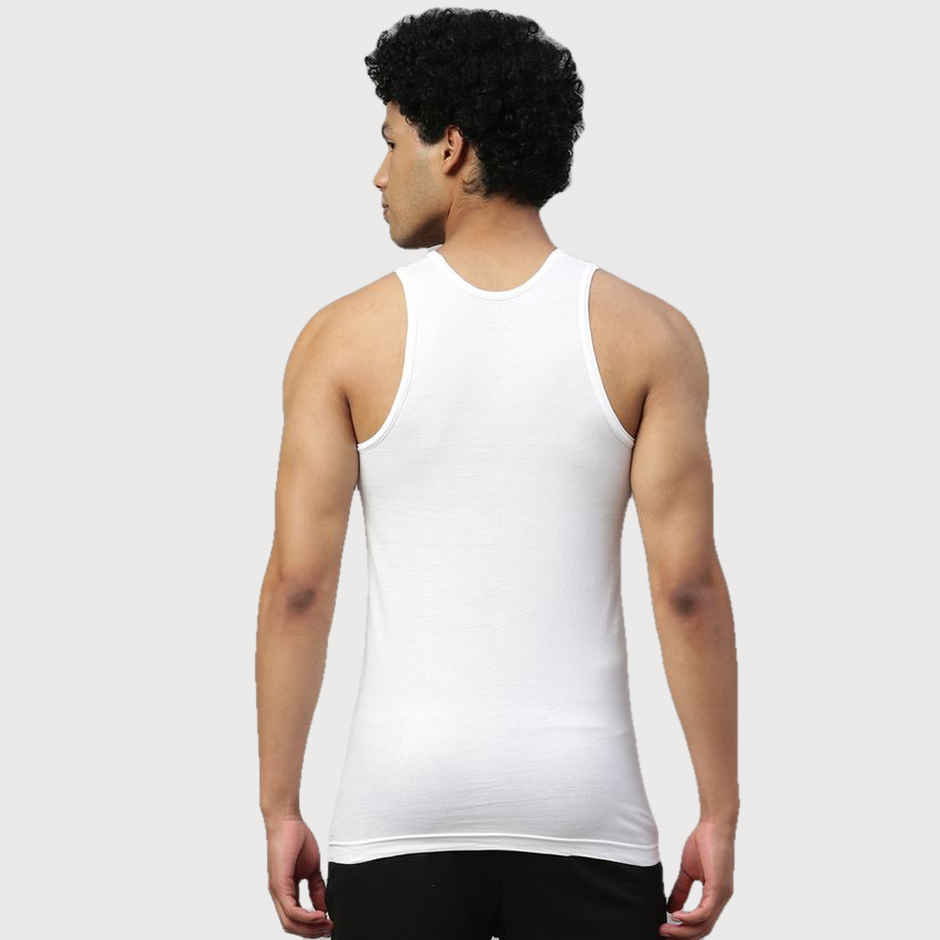 Dixcy Scott Originals Men's Solid Cotton Vest | White - L