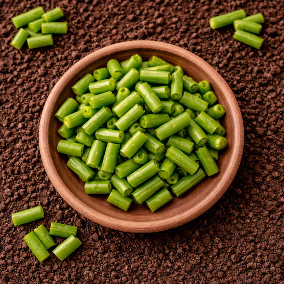 Organically Grown Ring Beans Diced