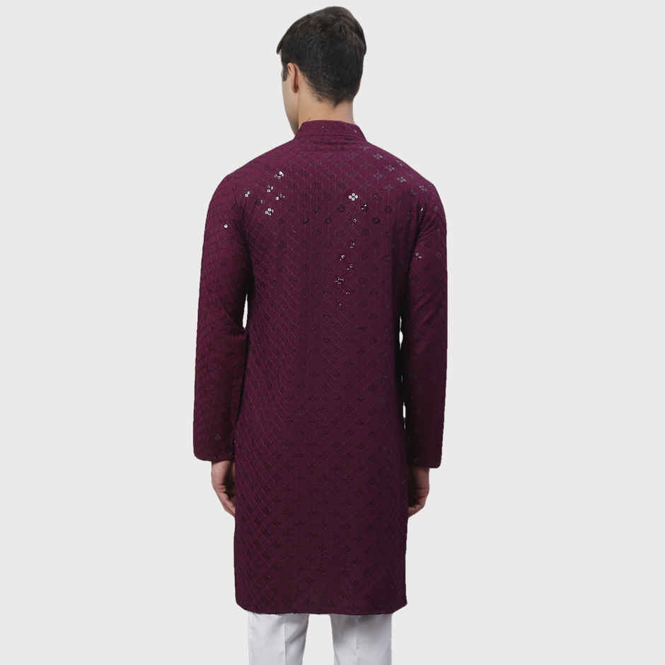 Jompers Men's Kurta | Ko 695 | Purple - S