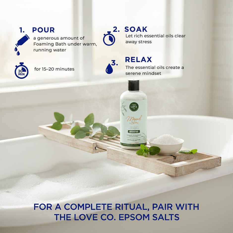The Love Co Breathe Eucalyptus & Spearmint Bath Salt | Unscented