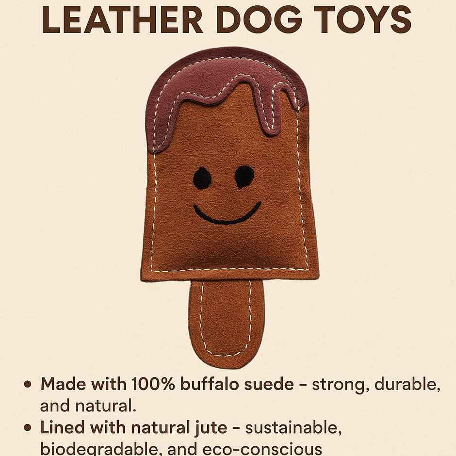 Nootie Leather Chew Toy | Popsicle Design for Dogs & Puppies