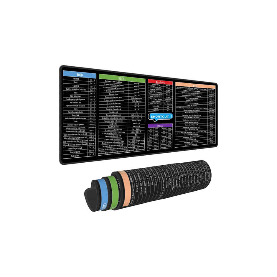 Ailkin Anti-Slip Keyboard Pad with Office Shortcuts| Mouse Pad| Rubber Base