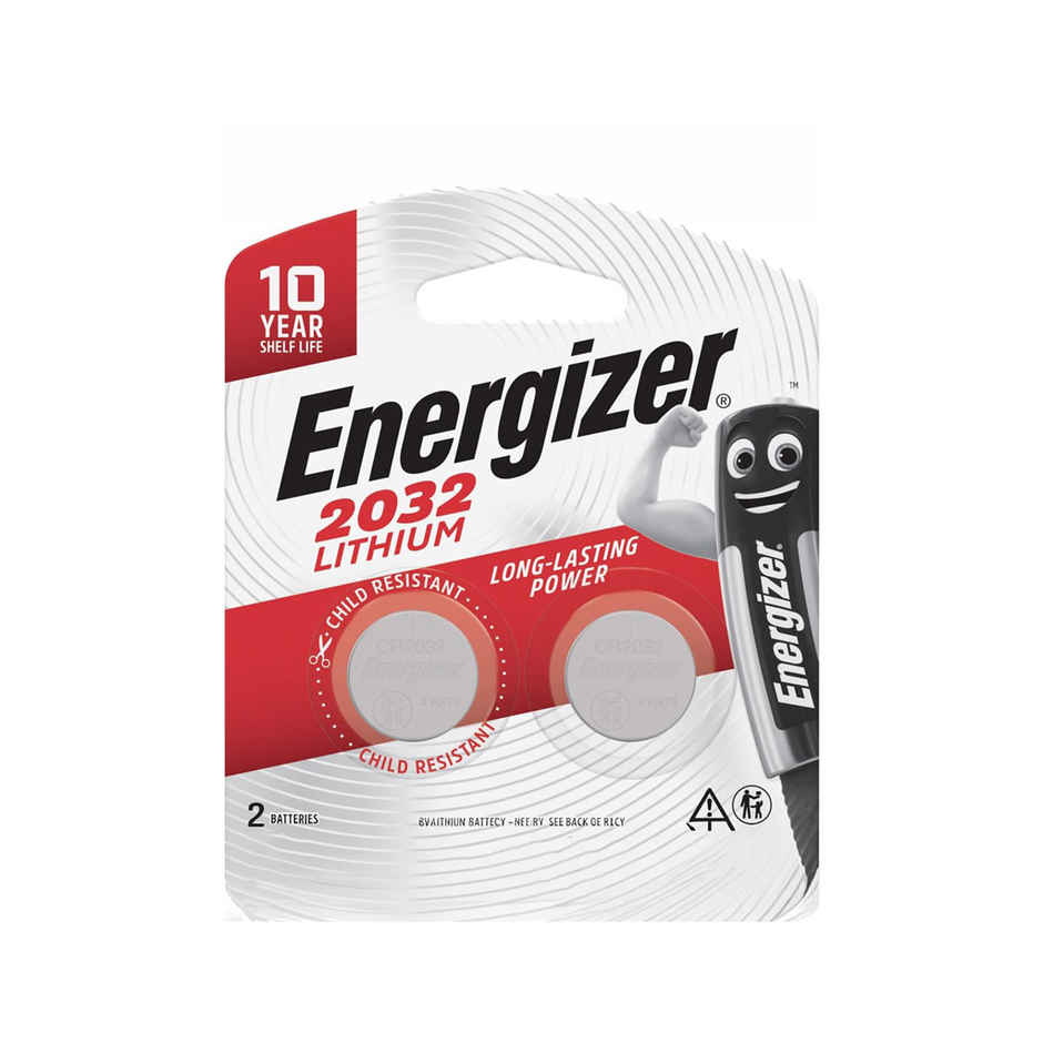 Energizer Brand Primary Lithium Batteries CR2032 BP2 - Pack Of 2