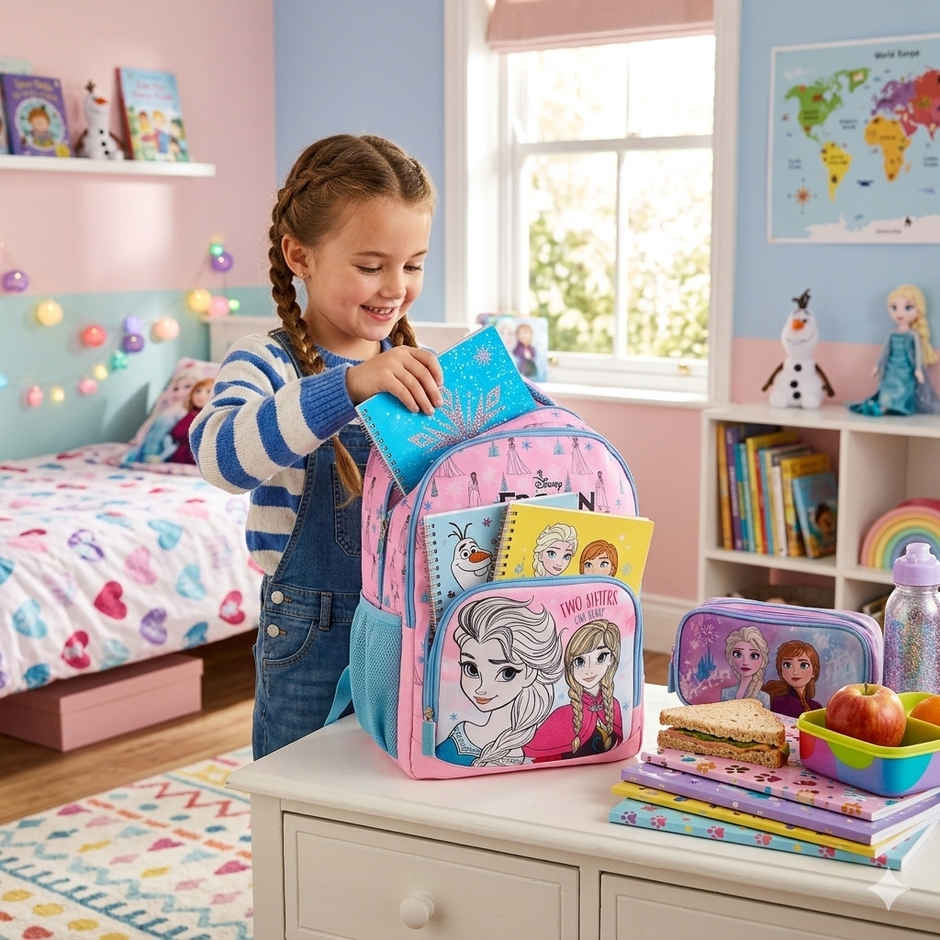 Striders Disney Frozen Elsa School Bag Pink 14 Inch Girls Backpack for Daily School