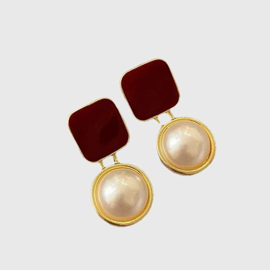 Estailo Fashion Women's Jewellery Red Earrings One Size | E0002008