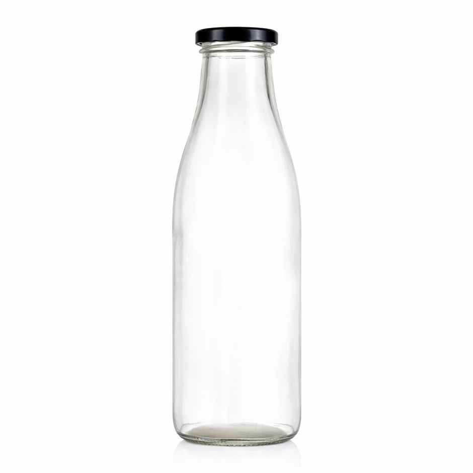 Lazer Glass Bottle | 1 L | Leakproof Airtight for Milk, Juice & Water