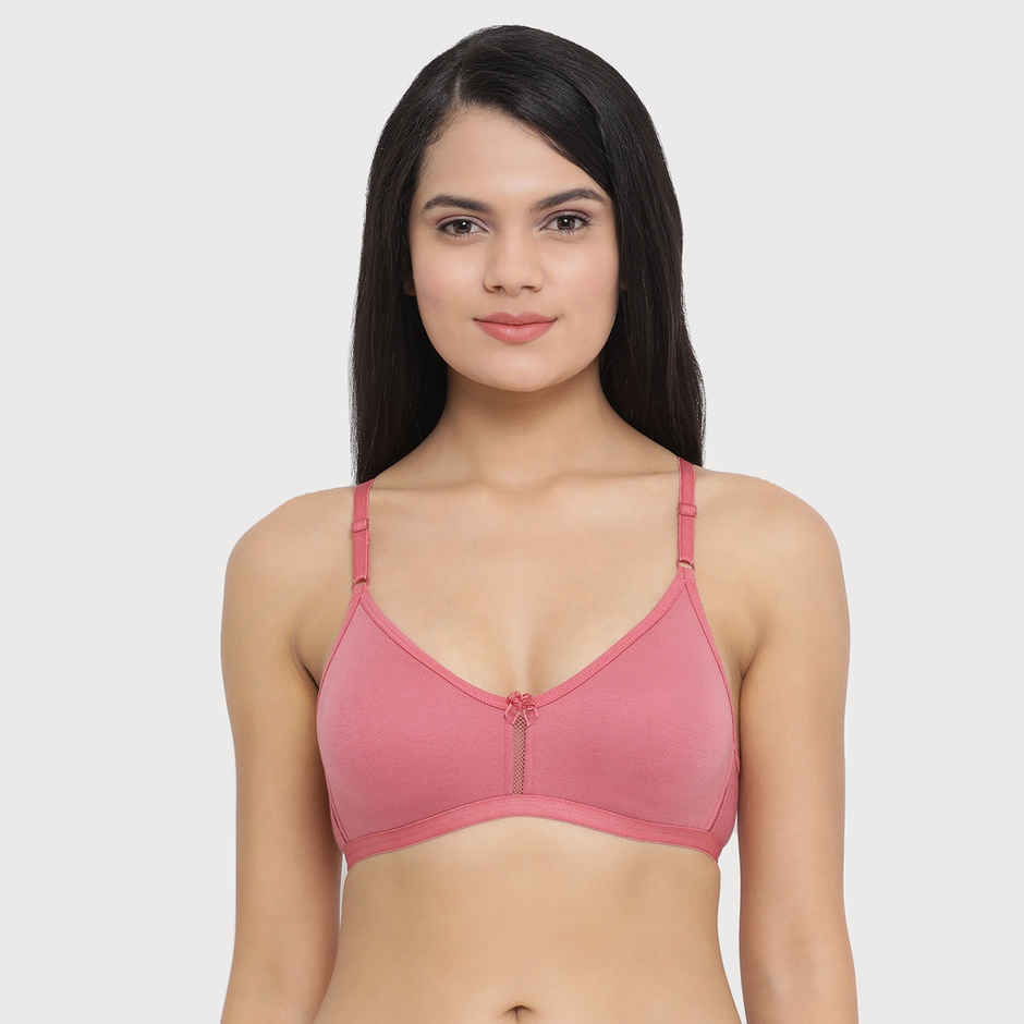 Clovia Women Non-Padded Non-Wired Full Cup T-Shirt Bra - Beige, Light Pink | 34B