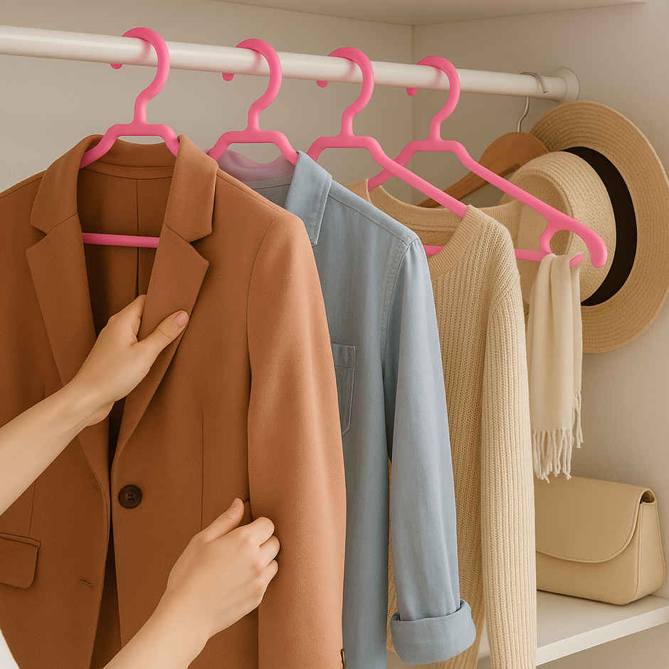 Sinco Premium COAT HANGER Heavy Duty - Pack of 3 pcs - Pink
