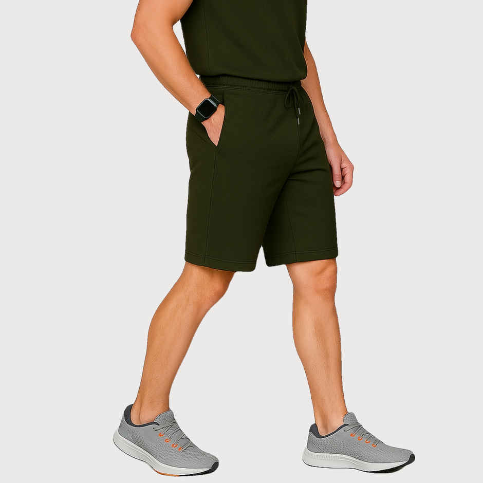 EQL Men's Pure Cotton Shorts | Olive - XXL