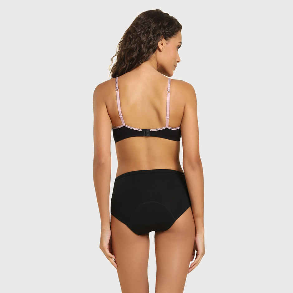 Van Heusen Women Pure Black Solid Seamless Cups Non Padded Cami Bra |34B