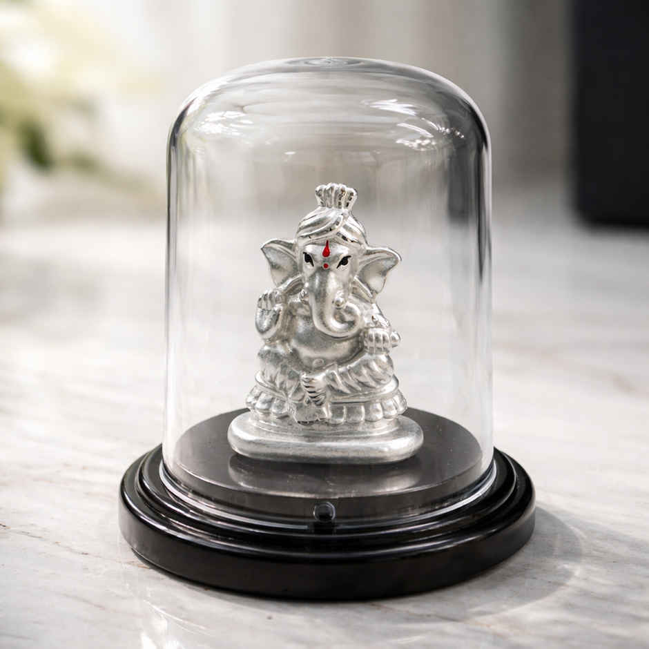 Silver Ganesha Idol for Pooja | 2 g | PNG Jewellers