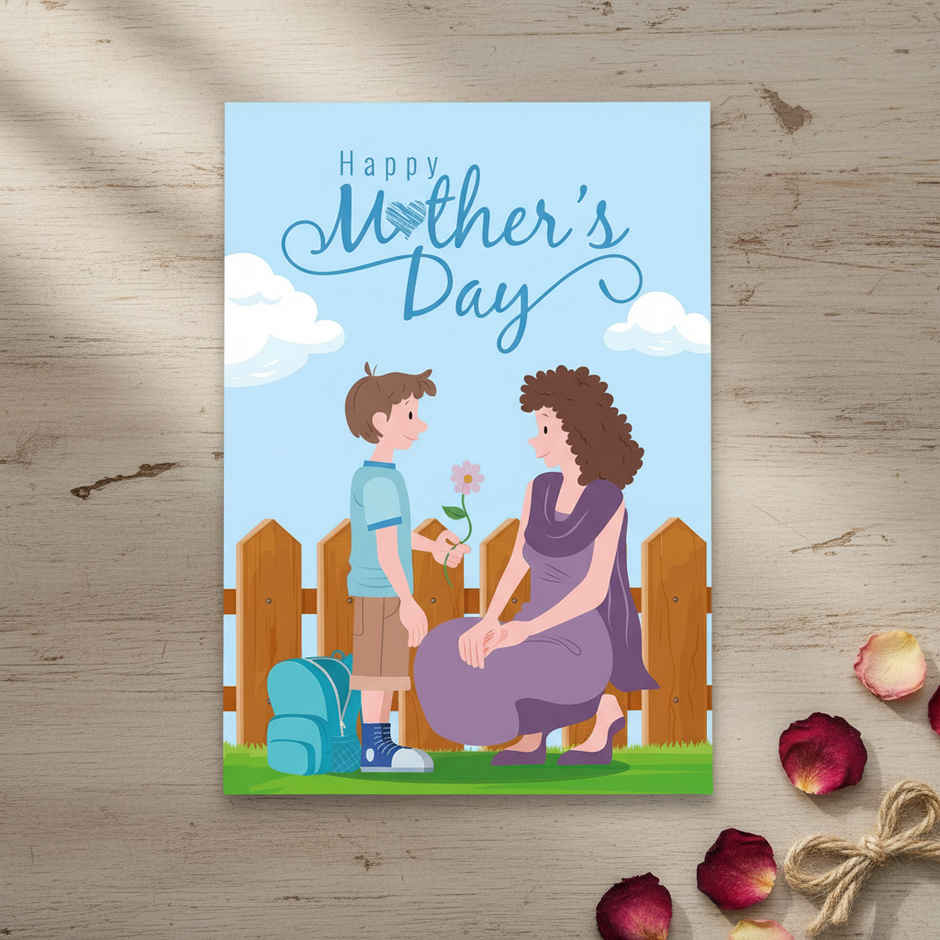 Happy Mother's Day Greeting Card | Blue | Vibebling