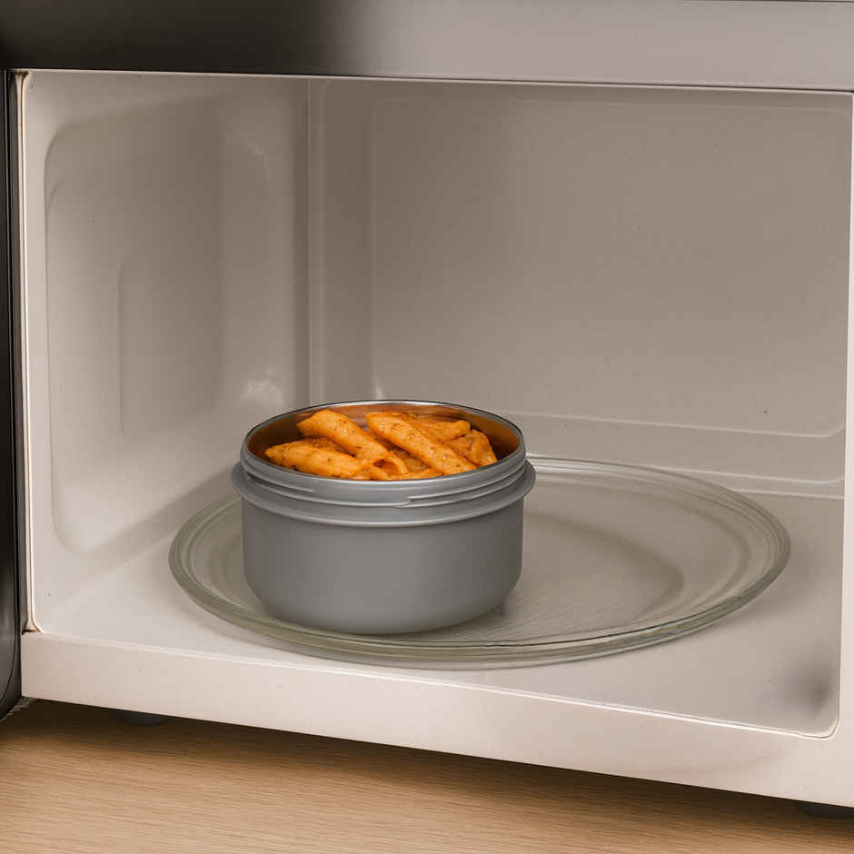 Sugar Homeware Premier Trio Stainless Steel Microwave Safe Lunchbox - Black