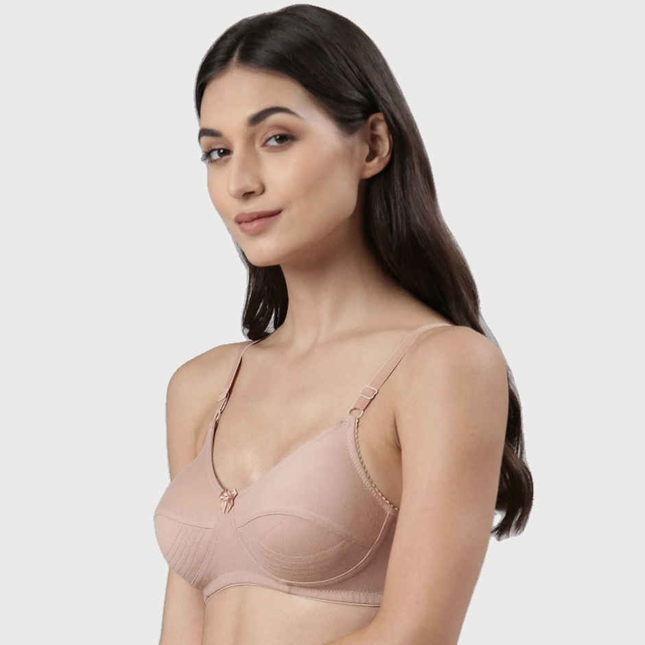 Dollar Missy Women's Cotton Wire-Free Uplift Support Bra | Skin - 32D