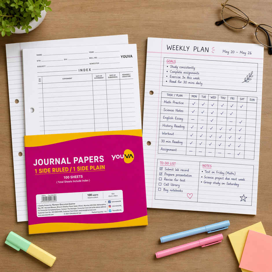 Youva Journal Papers - Smooth and Durable | White