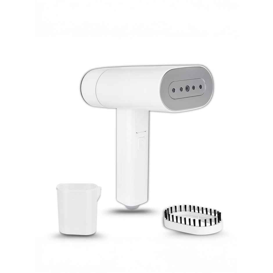 Gharsmith Garment Steamer for Clothes Fast Iron Press, 1300watt, 30 sec Fast Heating, Compact & Foldable, 130ml Water Tank - White