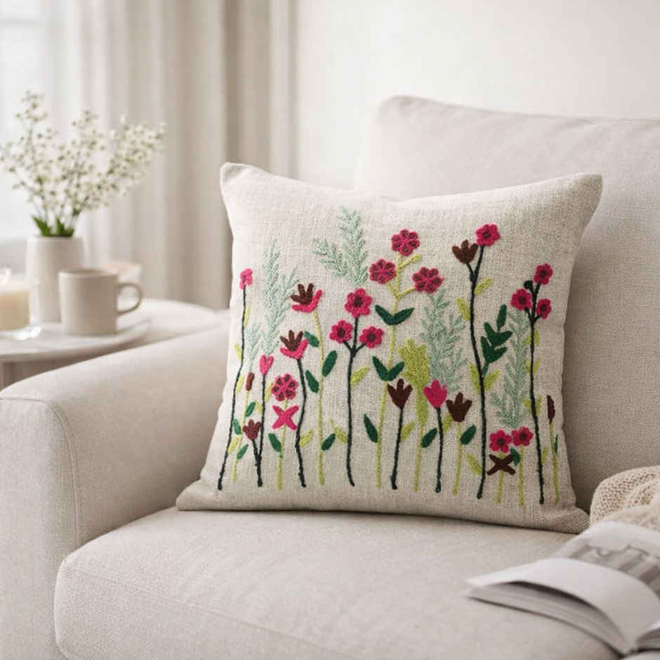 Elegant Weavers Cerise Cushion Cover