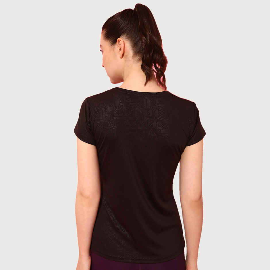 Clovia Comfort Fit Active T-Shirt | Black | XL