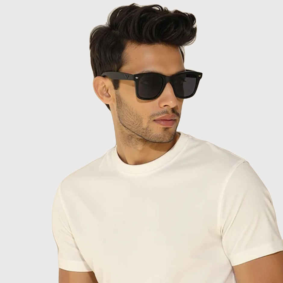 Vincent Chase By Lenskart Unisex Polycarbonate Wayfarer Sunglasses | Black - L