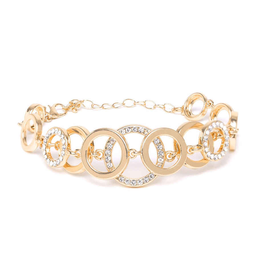 YouBella Stylish Party Wear Jewellery Gold Plated Charm Bracelet for Women