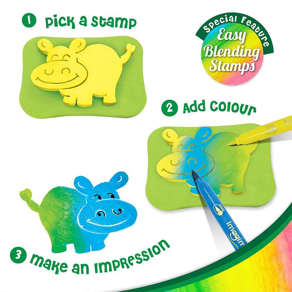 Imagimake DIY Jungle Stamp Art Kit | Creative Art Toy | Jungle Theme Craft Set for Kids