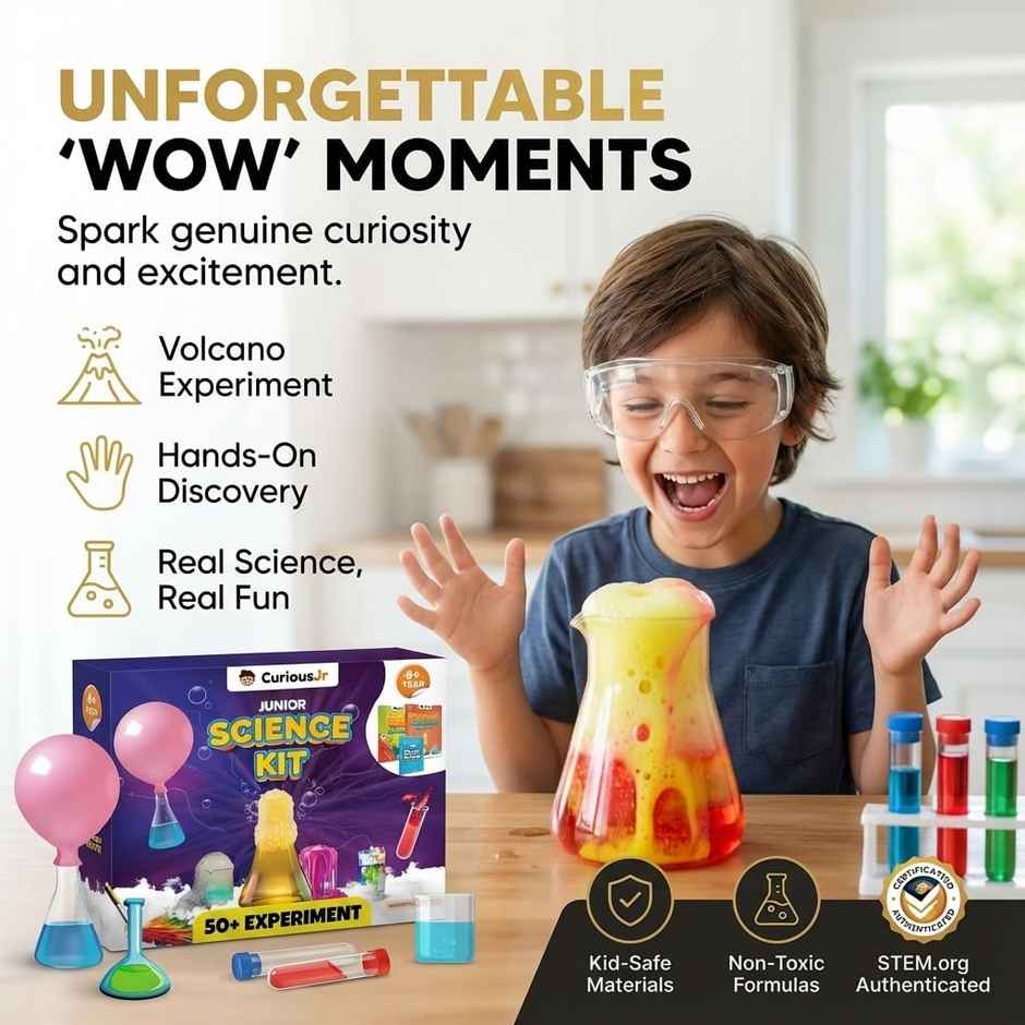 Physics Wallah Junior Science Kit for Kids | Age 4 | 14 Years | 50+ Color|Craft Tests And More