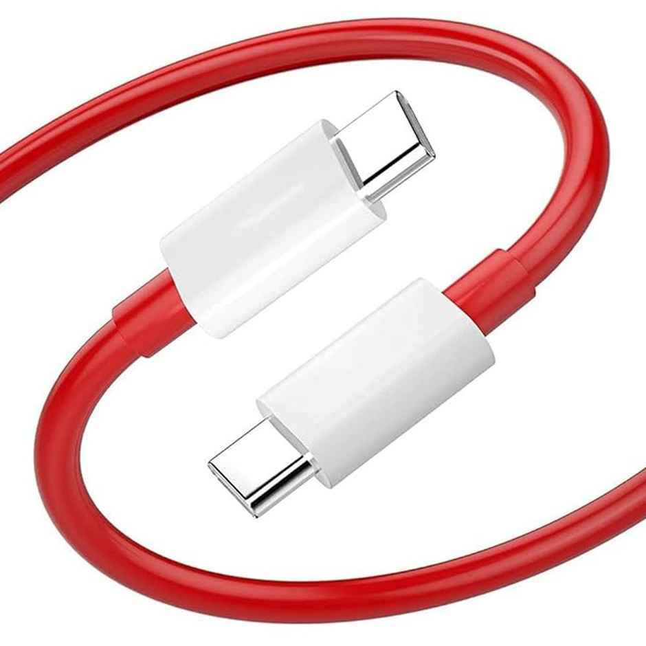 Sounce 65W Oneplus Dash Warp C to C Charging Cable, 6.5A Type-C To Usb C Pd Data Sync Fast Charging Cable Compatible With One Plus 8T/ 9/ 9R/ 9 Pro/ 9Rt/ 10R/ Nord & For All Type C Device Red, 1 Meter
