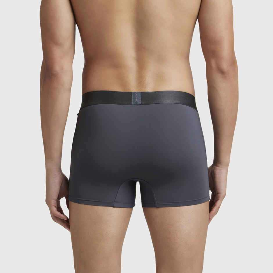 Jockey IC28 Men's Tactel Microfiber Elastane Stretch Underwear Solid Trunk | Ebony-M
