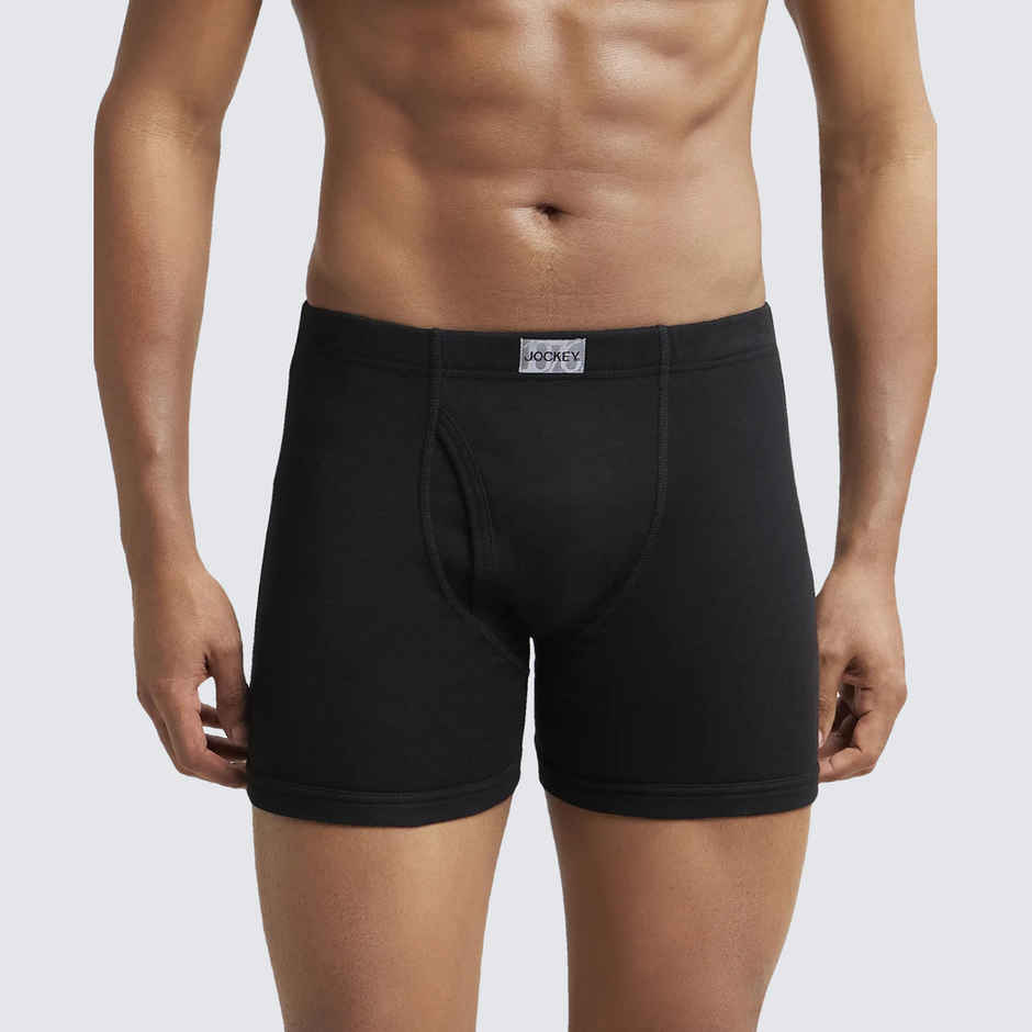Jockey 8008 Men's Cotton Rib Underwear Solid Trunk|Ultrasoft Waistband | -XL