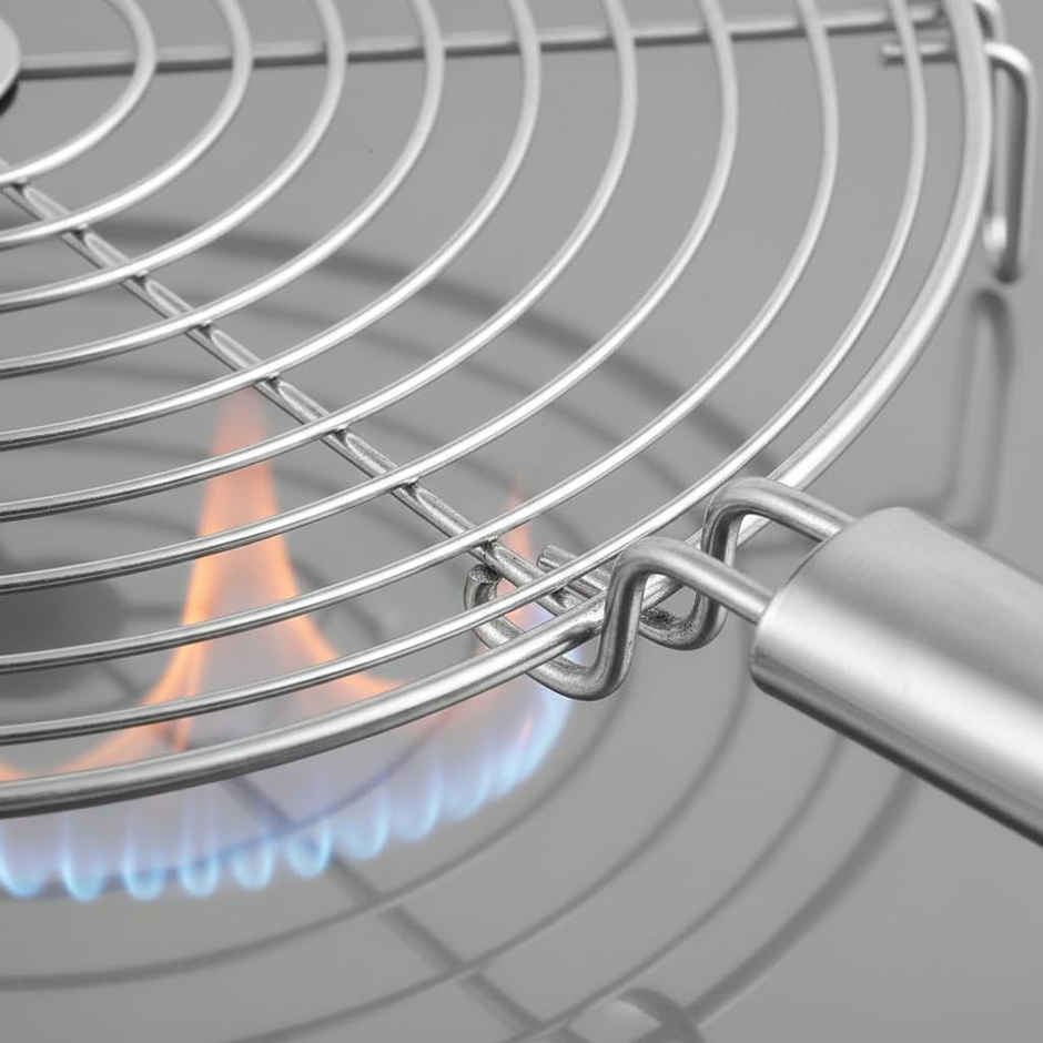 Petals Stainless Steel Barbeque/Pizza/Roti/Grill/Papad Roaster Jali