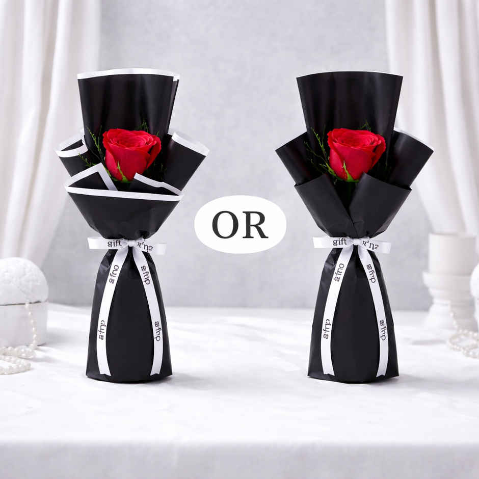 FNP Single Red Rose Bouquet