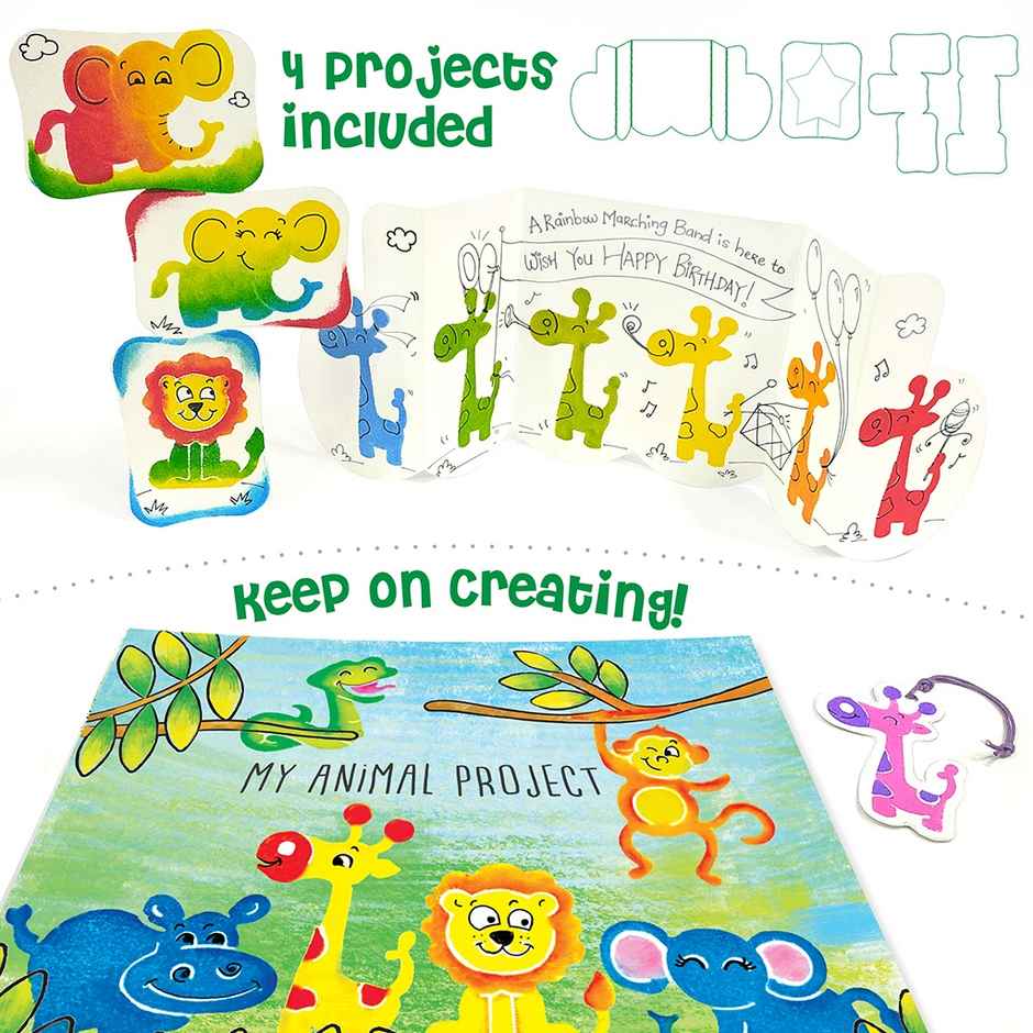 Imagimake DIY Jungle Stamp Art Kit | Creative Art Toy | Jungle Theme Craft Set for Kids