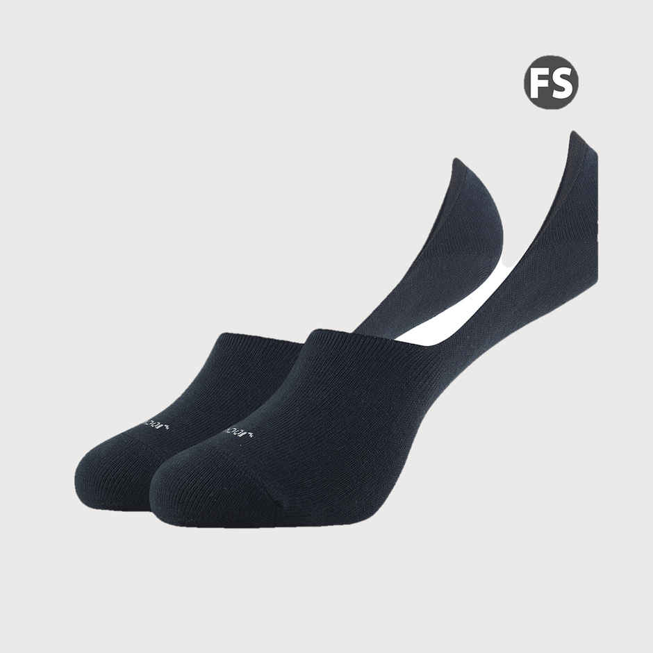 Jockey Men's Solid Cotton, Nylon, and Elastane No Show Socks | Black - Free Size