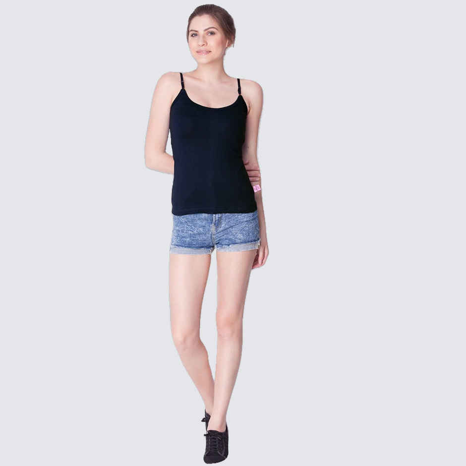Dollar Missy Women's Combed Cotton Camisole | Pack Of 2 - Black - M