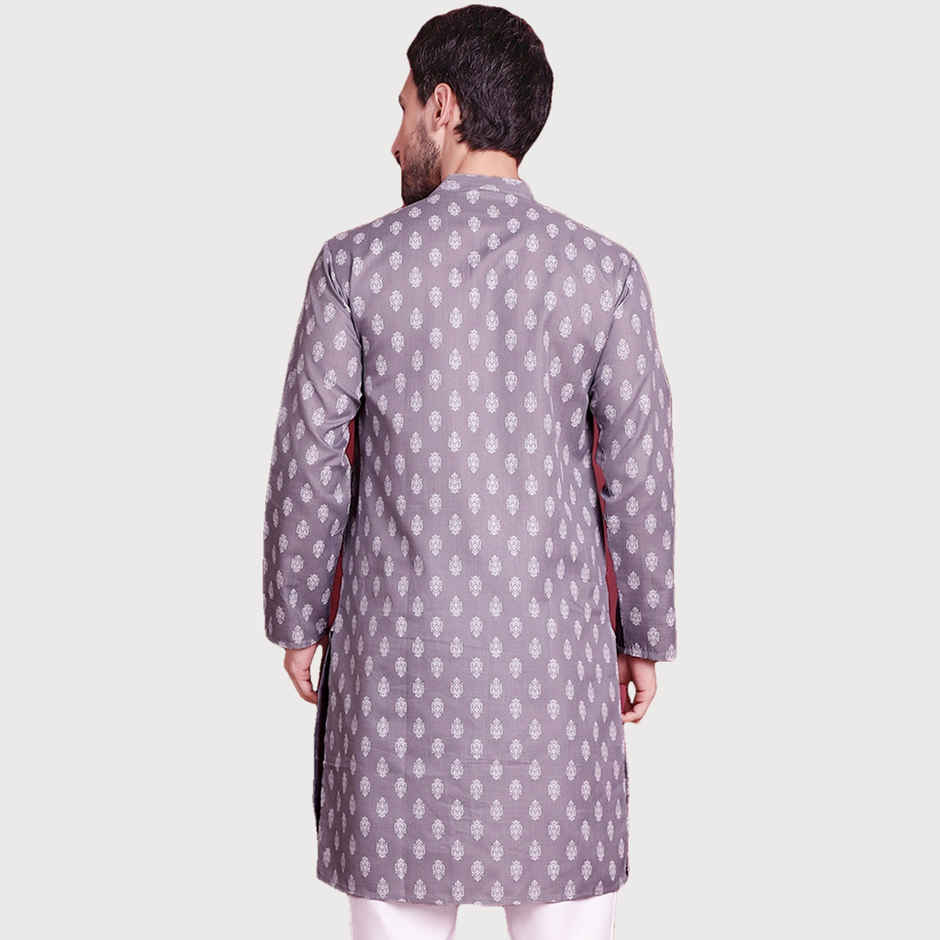 Jompers Men's Kurta | Ko 650 | Dark Grey - S