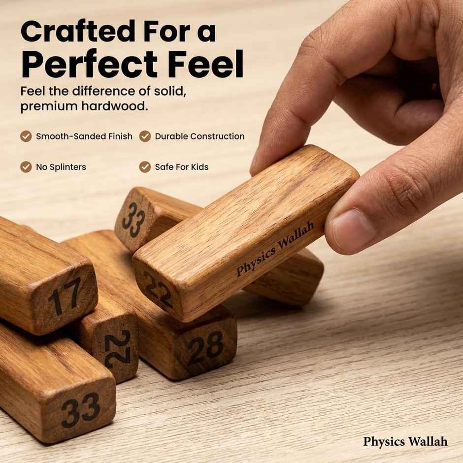 PW Curious Jr. Tumbling Tower | Strategic Block Stacking Game for Kids 6+ Years | Multicolor