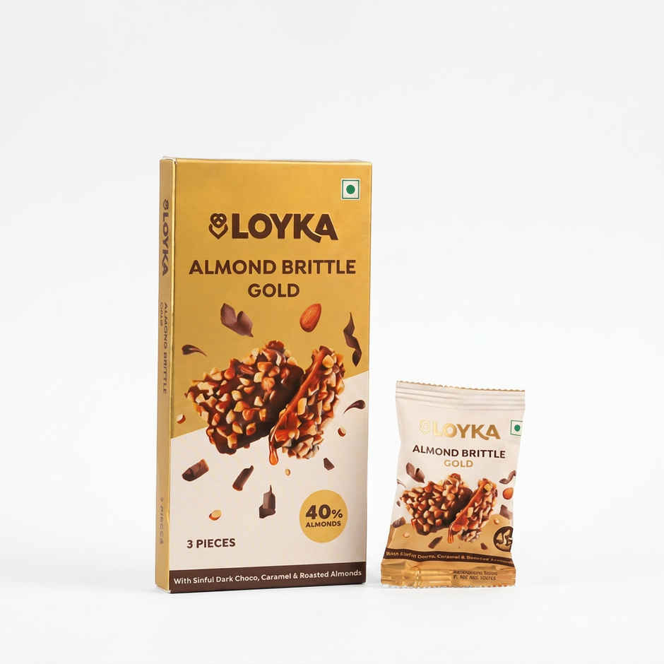Loyka Almond Brittle Gold Chocolate Box | 43.5 G