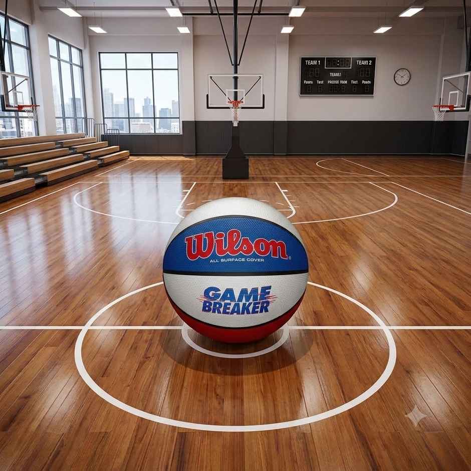Wilson Game Breaker Basket Ball | Red, White, Blue | Size 7