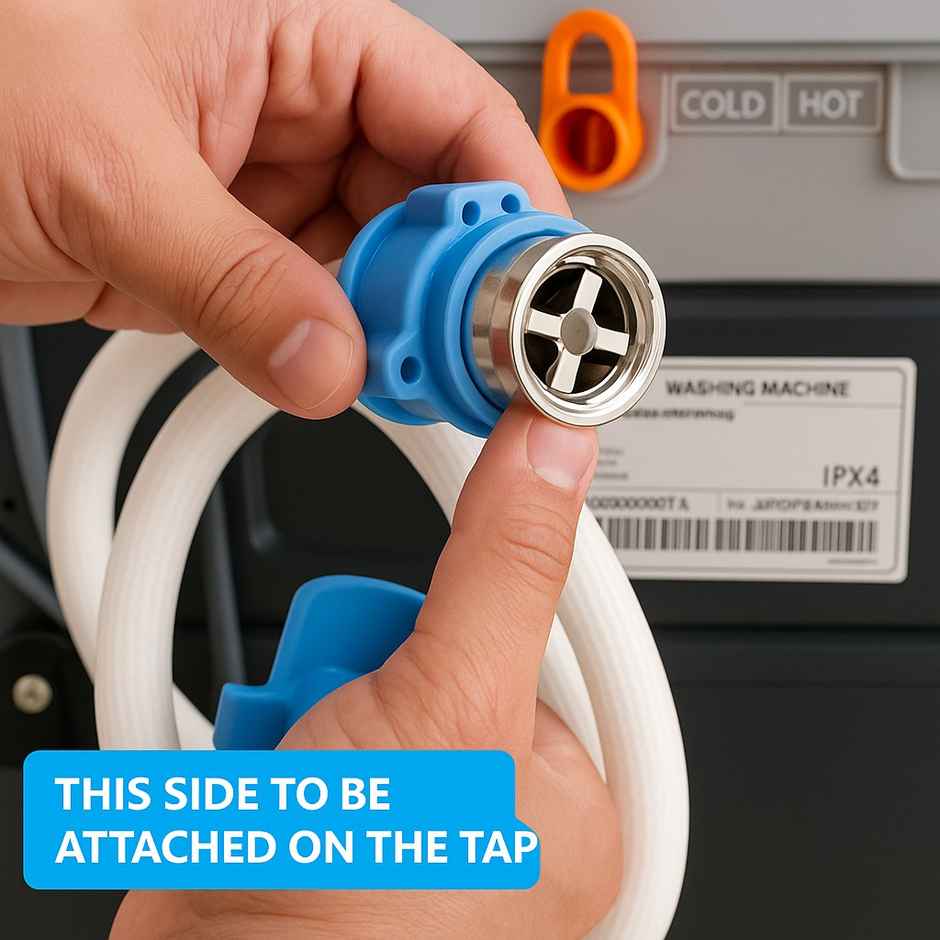 Daluci Washing Machine Inlet Hose Pipe, Hot & Cold Water, Anti-Kink, Universal Tap Connector - 3m